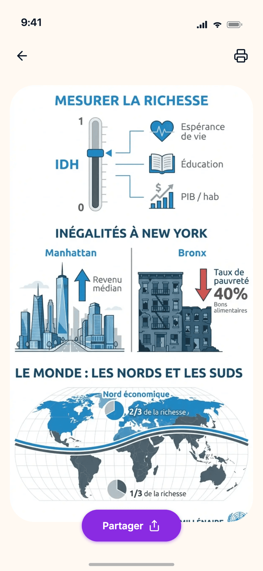 Visiofiche Wizidoo — cours transformé en visuel mémorable